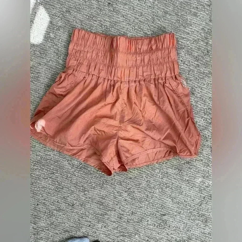 Free People Movement The Way Home Athletic Shorts in Brushed Apricot - Size M